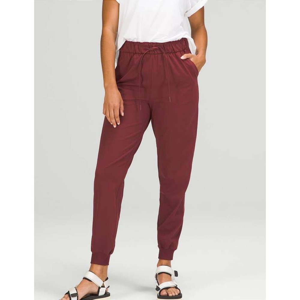 LULULEMON Lululemon Stretch High-Rise Jogger Pants Red Merlot M Activewear
